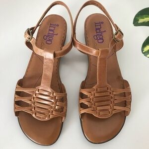 Indigo by Clarks Bordeaux Tan Sandals. Size 8M.